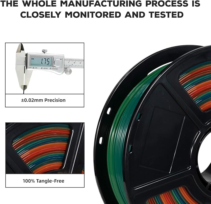 FLASHFORGE PLA Filament 1.75mm, 3D Printer Filament 1kg Spool, Dimensional - Image 3