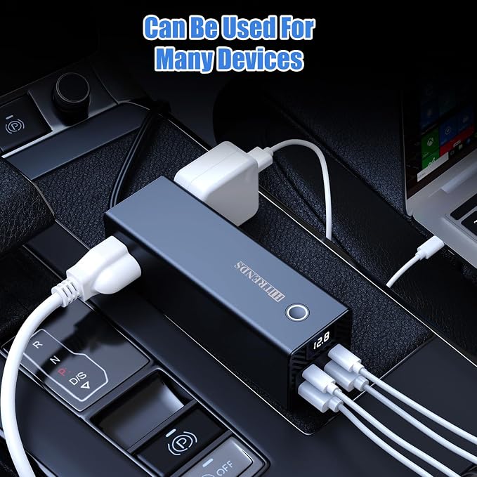 HITRENDS 300W Car Power Inverter Dual DC 12V to 110V AC Car Power inverters - Image 6