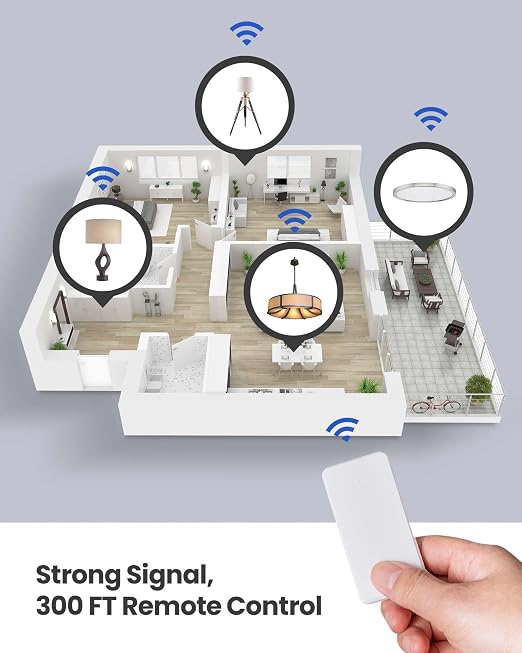 Remote Control Outlet Plug Switch, Buckle Design & Removable Wireless Light - Image 4