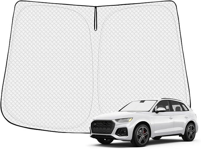 Windshield Sun Shade for 2018-2025 2026 Audi Q5 Accessories Thicken 6-Layer by Canvcle