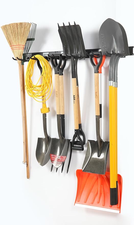 Clamping Garden Tool Organizer, Garage Organization Wall Mount Tool Holder - Image 6