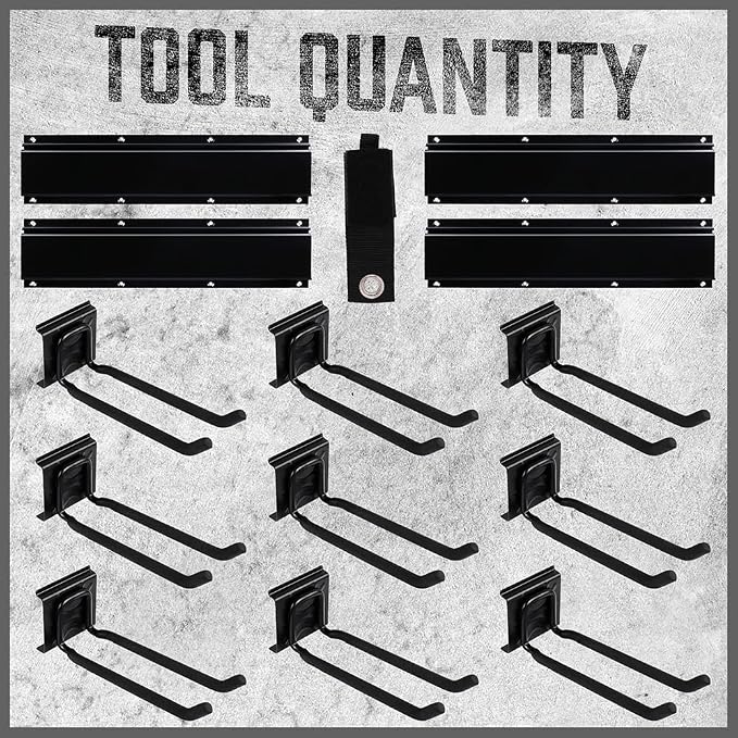 HORUSDY 64-Inch Heavy Duty Garage Organization Rack, 4 Packs Rails and 9 - Image 2