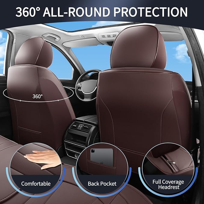 Leather Car Seat Covers, Sedans and Trucks, Waterproof and Breathable - Image 5