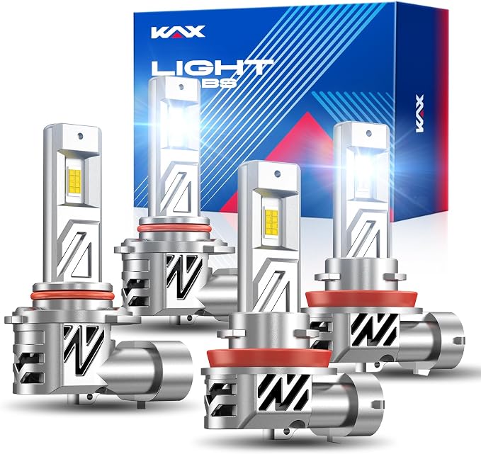 KAX 2025 10X Brightener 9005 H11 Led Bulbs Combo - Image 8