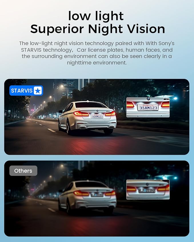 COOLCRAZY 4K Dash Cam Front and Rear - Image 3