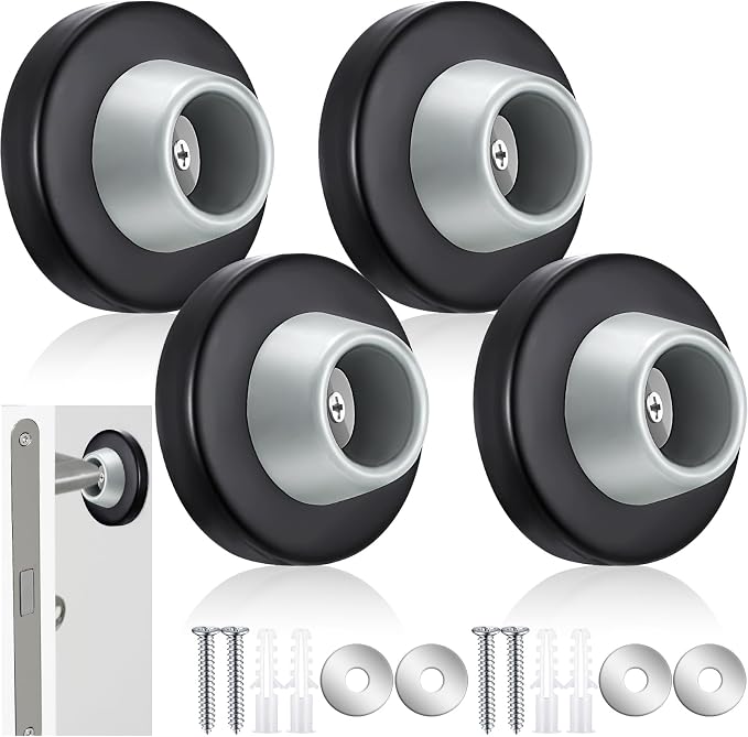Blulu Concave Wall Door Stopper Door Bumper Stainless Steel Wall Protector by Blulu
