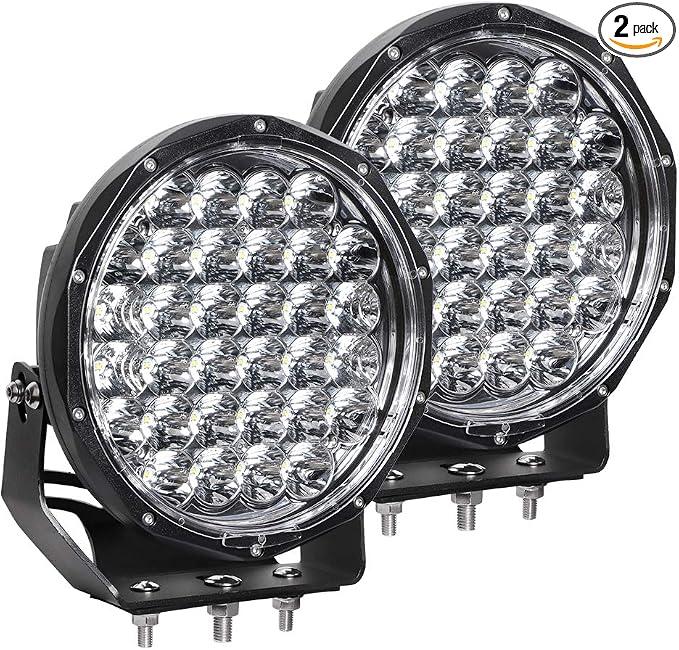 EXZEIT 9 Inch LED Round Driving Lights, 128W 20480 Lumens Offroad Fog Lights by EXZEIT