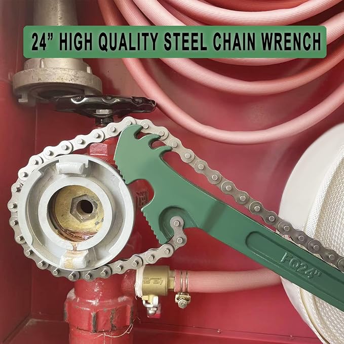 24 Inch Heavy Duty Chain Oil Filter Wrench, Adjustable Long Handle Tool Fits - Image 6