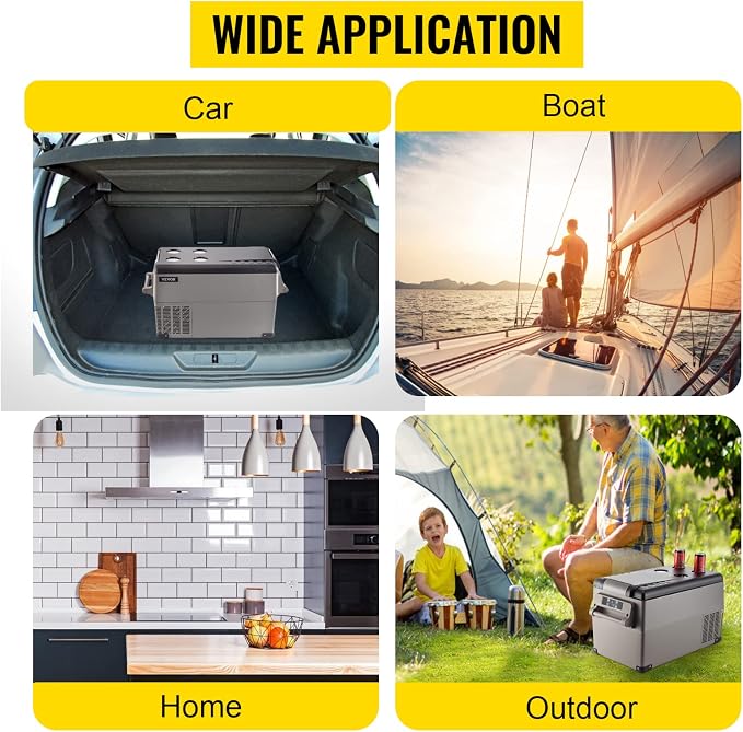 VEVOR CF35 Portable 37 Quart 12 Volt App Control, Car Refrigerator Dual Zone - Image 8