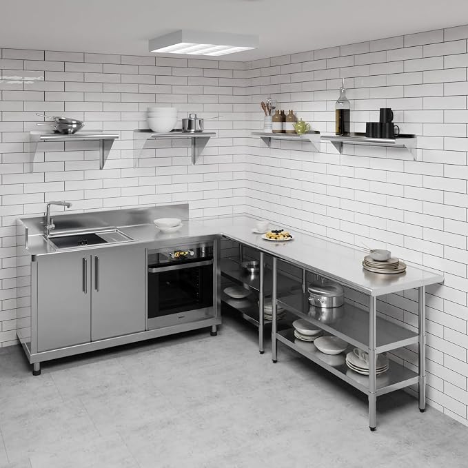 AmGood 30" Long X 8" Deep Stainless Steel Wall Shelf | NSF Certified | - Image 2
