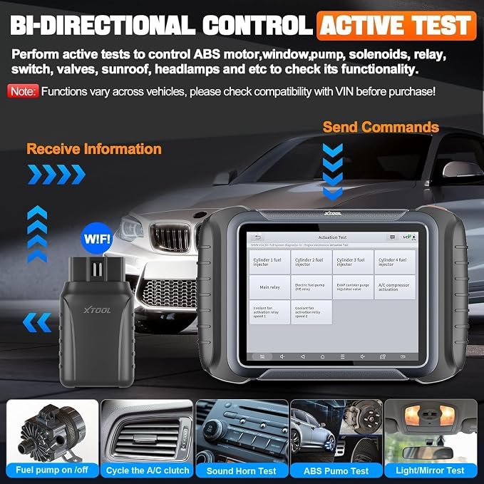 XTOOL D8W Wireless Bidirectional Scan Tool, 2025 OBD2 Scanner - Image 7