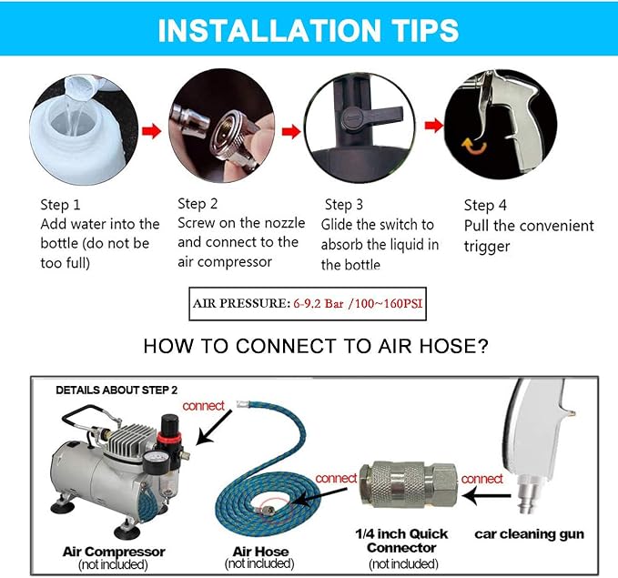 Car Interior Cleaner, Auto Detail Tools Car Detailing Kit High Pressure Car - Image 5