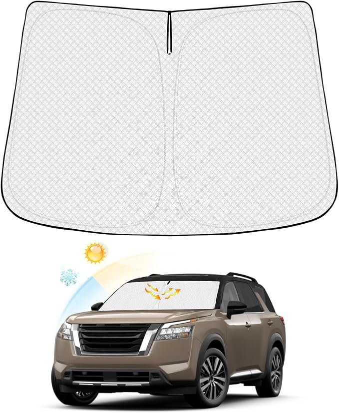 Windshield Sun Shade for 2022-2025 2026 Nissan Pathfinder Accessories Thicken by Canvcle