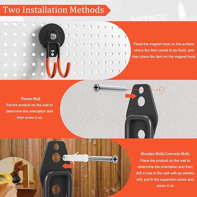 Heavy Duty Storage Magnetic Utility Hooks Large Garage Magnet Hooks - Image 4