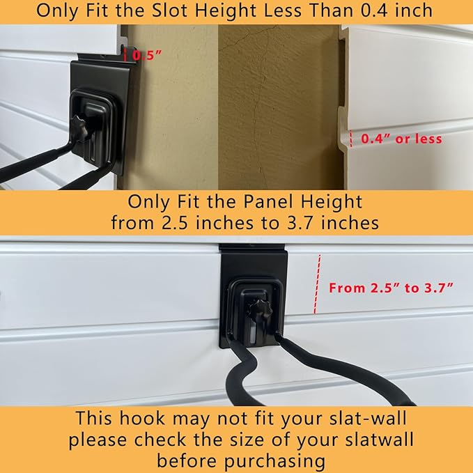Adjustable Slatwall Hooks, Lockable Slatwall Weedeater Hanger, String Trimmer - Image 3