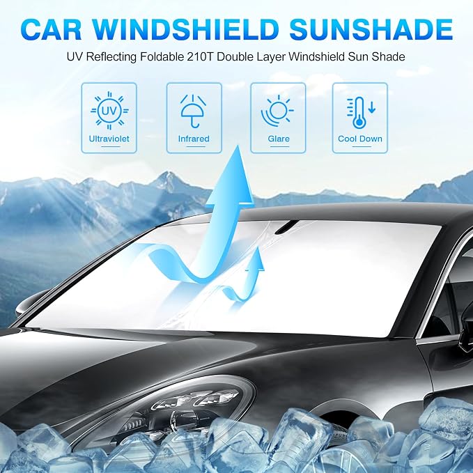 KUST Windshield Sun Shade for 2017-2024 Porsche Panamera Sedan Accessories - Image 2