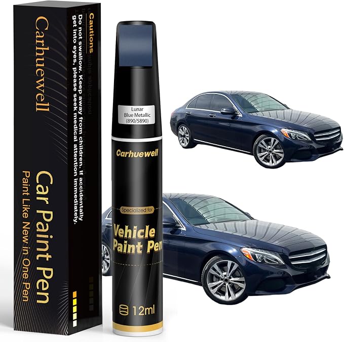 Lunar Blue Metallic Touch Up Paint Compatible by Carhuewell