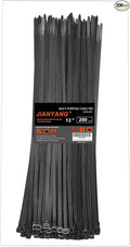 12 Inch Zip Ties Double Sided Toothed, 100 LBS Tensile Strength Heavy Duty by JIANYANG