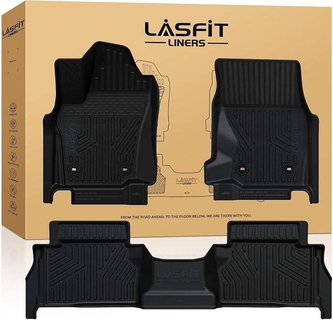 LASFIT Floor Mats for Toyota Tacoma 2024 2025 Double Cab All Weather Floor by LASFIT