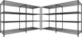 REIBII 81.5''W Storage Shelves 3680LBS Garage Shelving Heavy Duty 4 Tier Metal by REIBII