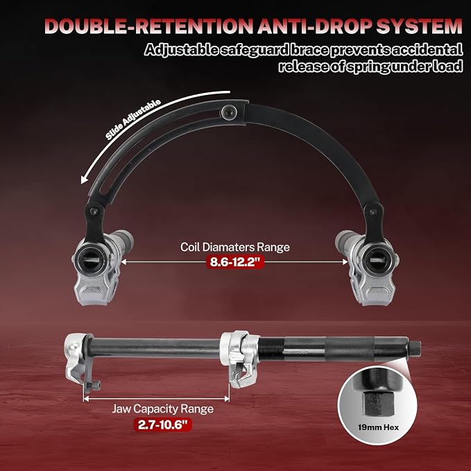 BILITOOLS 2-Piece Coil Spring Compressor Tool Heavy Duty Macpherson Strut - Image 4