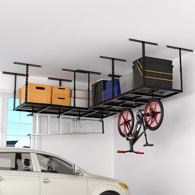 Heavy-Duty 3x8 Overhead Garage Storage Rack - Image 9