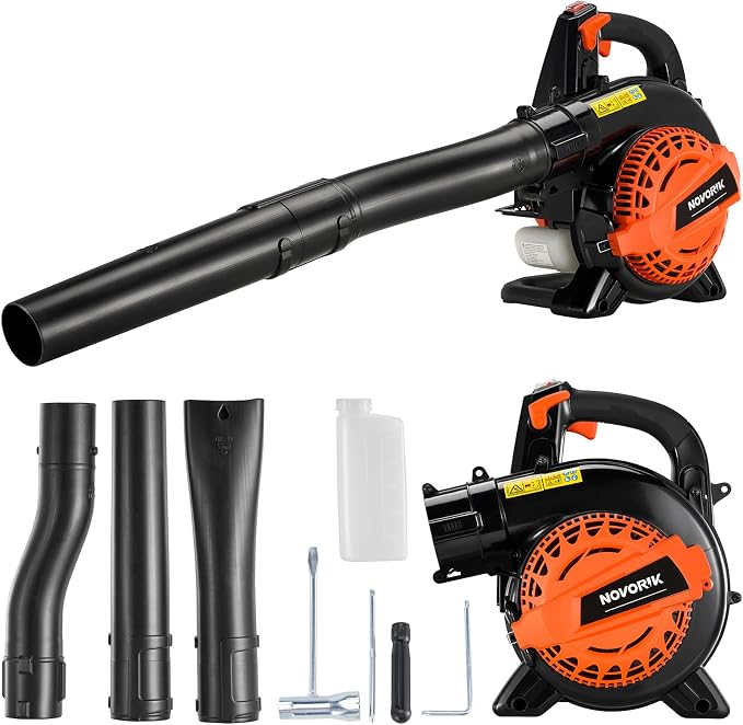 25CC Gas Leaf Blower 420-CFM, 2 Cycle Handheld Leaf Blower by Novorik
