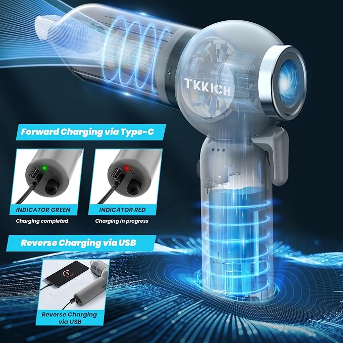 Car Vacuum Portable Cordless, 3 Suction Modes, Portable Mini Cordless Cleaner - Image 4