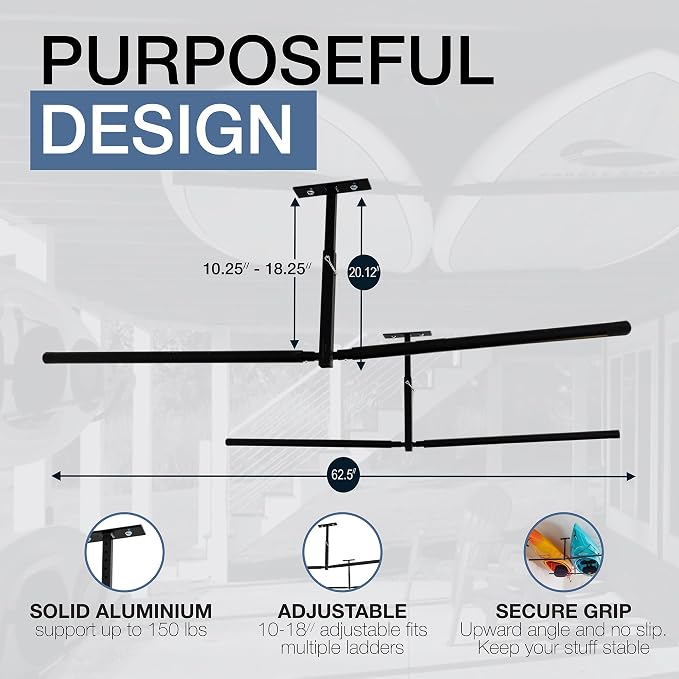 StoreYourBoard Adjustable Kayak Ceiling Rack – Hi Port 2 Garage Ceiling Kayak - Image 3