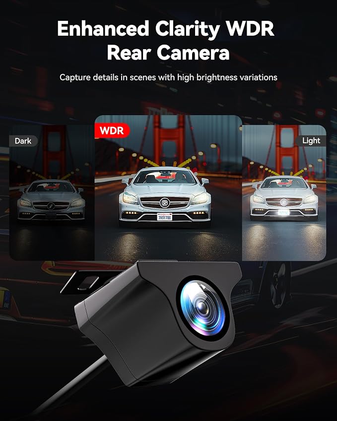 REDTIGER 4K HDR Dash Cam Front and Rear, STARVIS 2 Sensor, 5.8GHz WiFi APP - Image 6