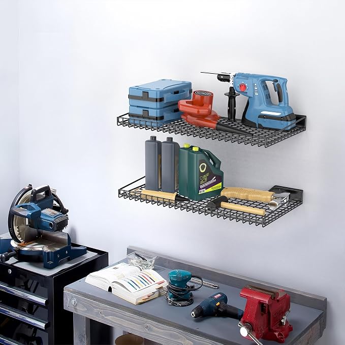 TORACK 2 Pack Wall Mounted Storage Shelves, 23.5" x 12" Wall Shelf - Image 2