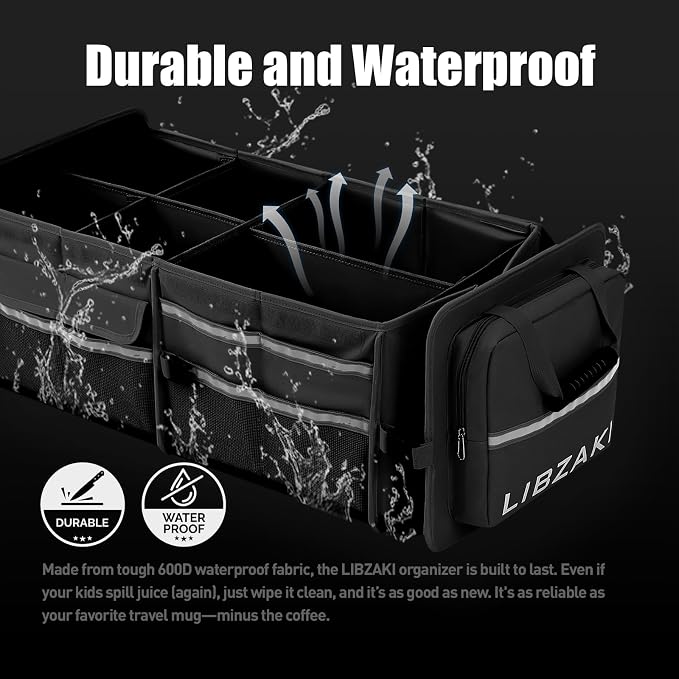 LIBZAKI Oversize 4 in 1 Car Trunk Storage Organizer - Image 2