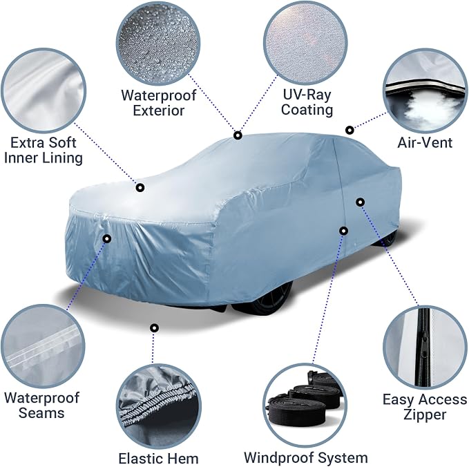 iCarCover Custom Car Cover for 2000-2009 Honda S2000 Convertible Waterproof - Image 4