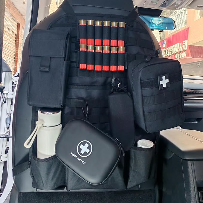 Car Seat Back Organizer Tactical MOLLE Panel Back Seat Storage Bag Universal - Image 2