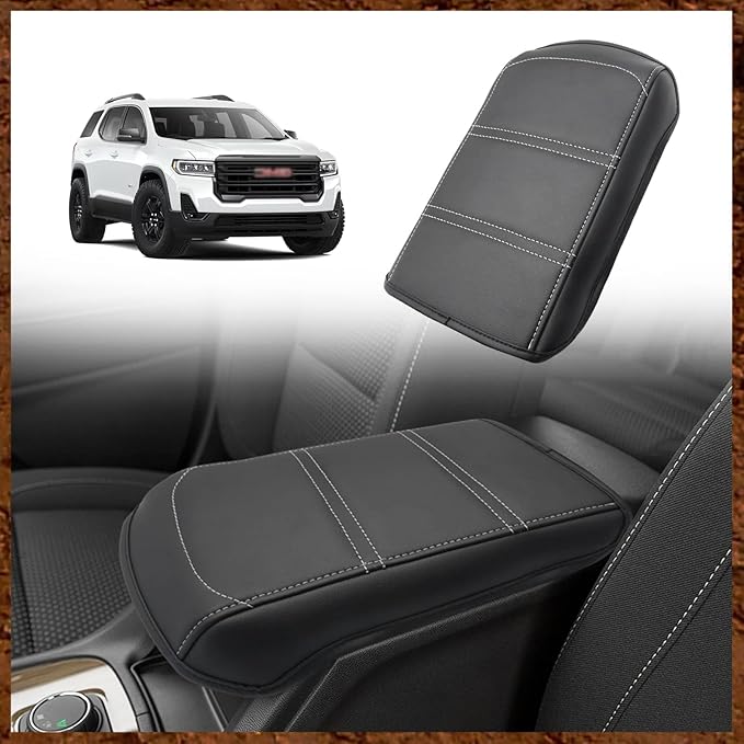 Muslogy for Acadia 2017-2023 Center Console Pad Armrest Cover Vegan Leather by Muslogy
