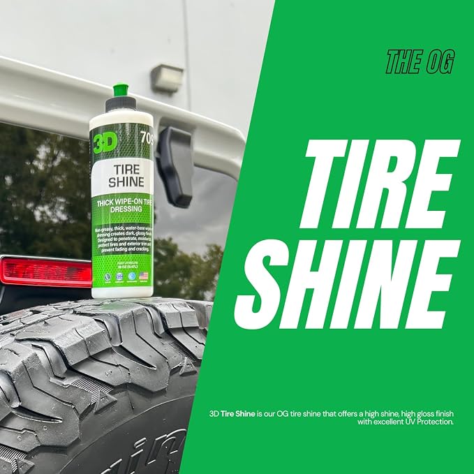 3D Tire Shine Gel – Water-Based, High Gloss Tire Dressing | Non-Greasy - Image 2