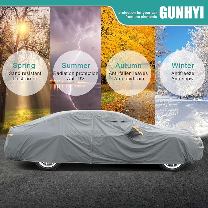 Premium Car Cover Custom Fit Toyota Camry/Solara, 16 Layers Heavy Duty Car - Image 6