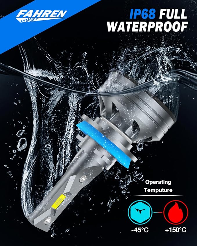 FAHREN H11/H9/H8 Light Bulb, 46000LM Super Brighter, 6500K Cool White H11 Off - Image 6
