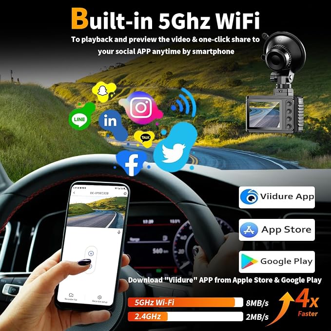 Dash Cam Front and Rear: 4K Dual Channel Dash Cam - Image 4