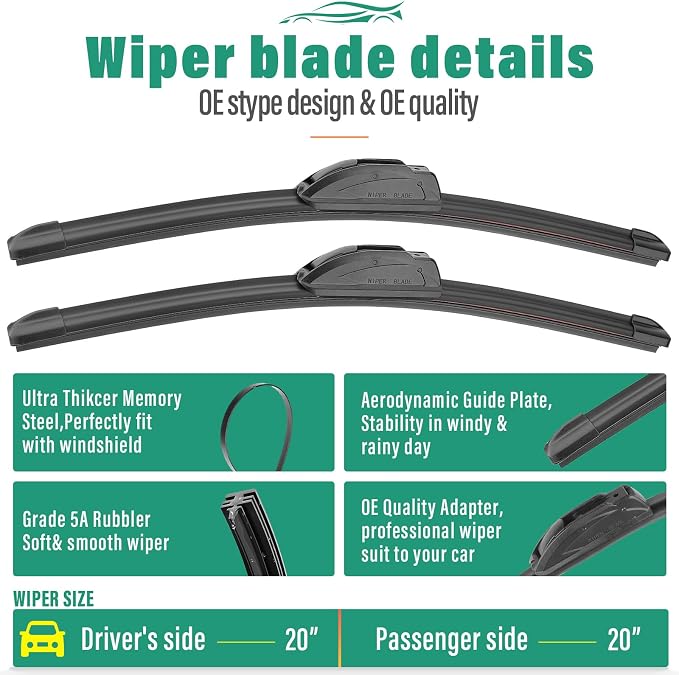 20" 20" 12" Windshield Wiper Blades Replacement - Image 3