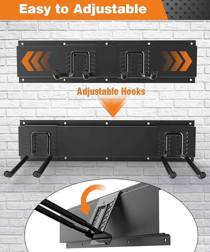 Garage Tool Organizer Wall Mount, 49.5 Inch Garage Organization and Storage - Image 4