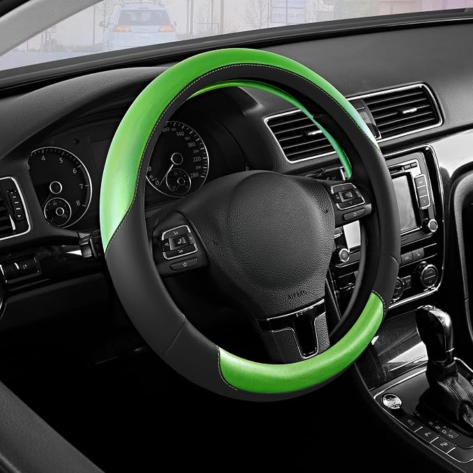 Road Comforts Steering Wheel Cover – Breathable Leather Steering Wheel Cover by RoadComforts