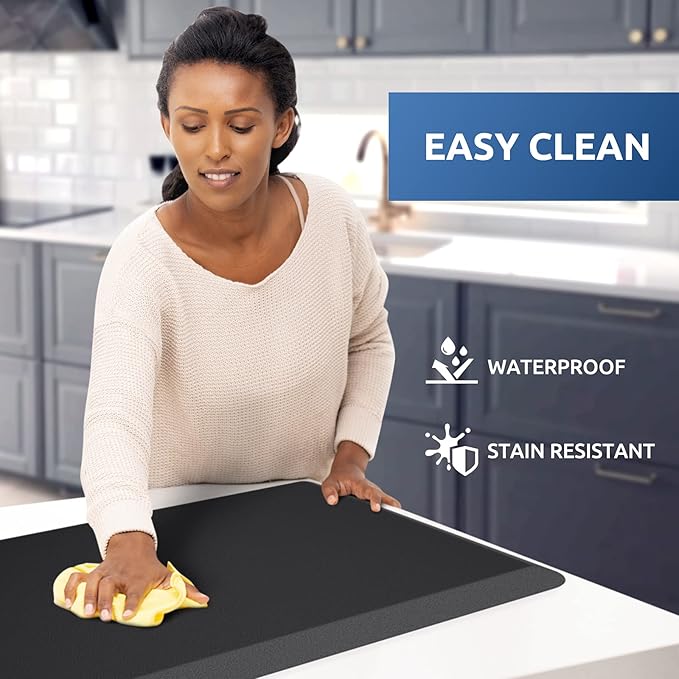 KitchenClouds Kitchen Mat Cushioned Anti Fatigue Rug 17.3"x60" Waterproof Non - Image 3