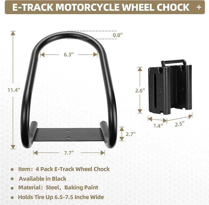 4 Pack E Track Wheel Chock-E-Track Accessories - Image 2