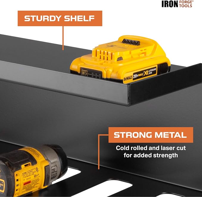 Power Tool Organizer for Shop & Garage, Heavy Duty Wall Mounted Rack - Image 5