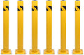BISupply Safety Bollard Post Parking Barrier 6 Pack - 42in Yellow Pipe Bolt by BISupply