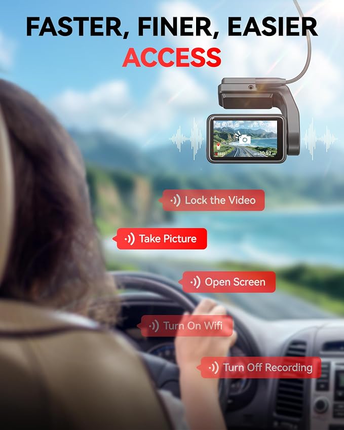 REDTIGER F4 4K Dash Cam Front, 2.2 inch Mini Car Camera, 2160P UHD Touch Screen - Image 4