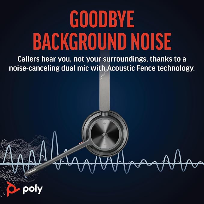 Poly Voyager 4320 UC Wireless Headset & Charge Stand - Image 3
