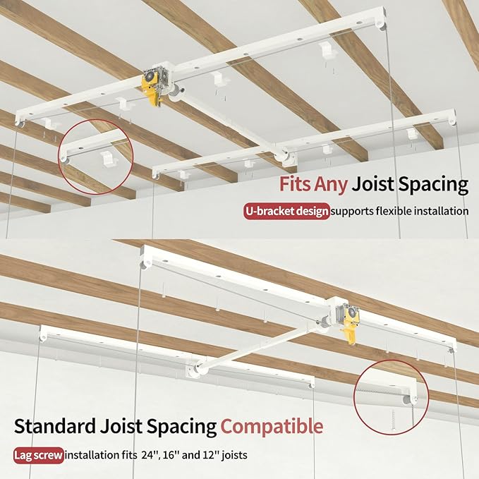 Garage Ceiling Storage Racks – 4x8 FT Overhead Garage Storage Rack - Image 4