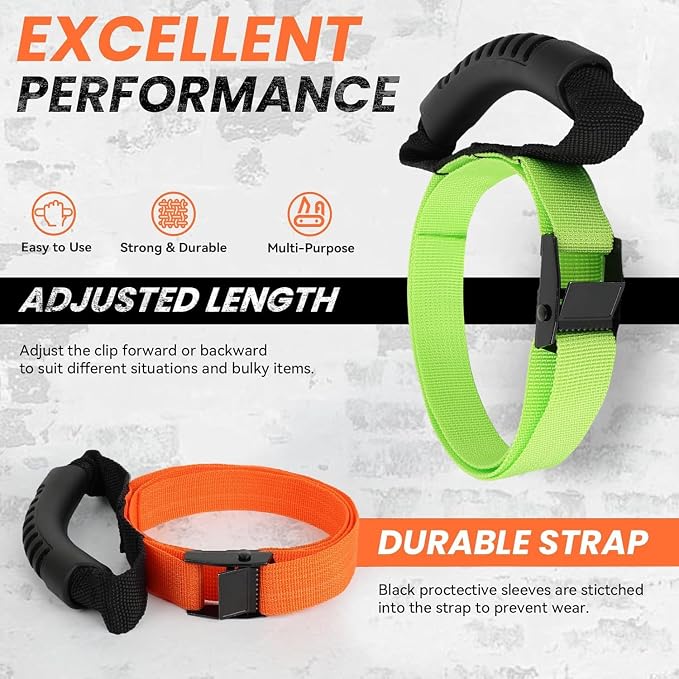Heavy Duty Storage Straps with Handle and Easy Adjustable Steel Black Lock - Image 2